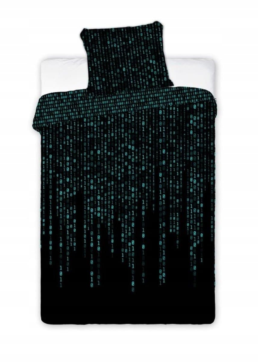 Matrix Glow-in-the-Dark Dekbedovertrek 140x200cm Katoen 2-delig