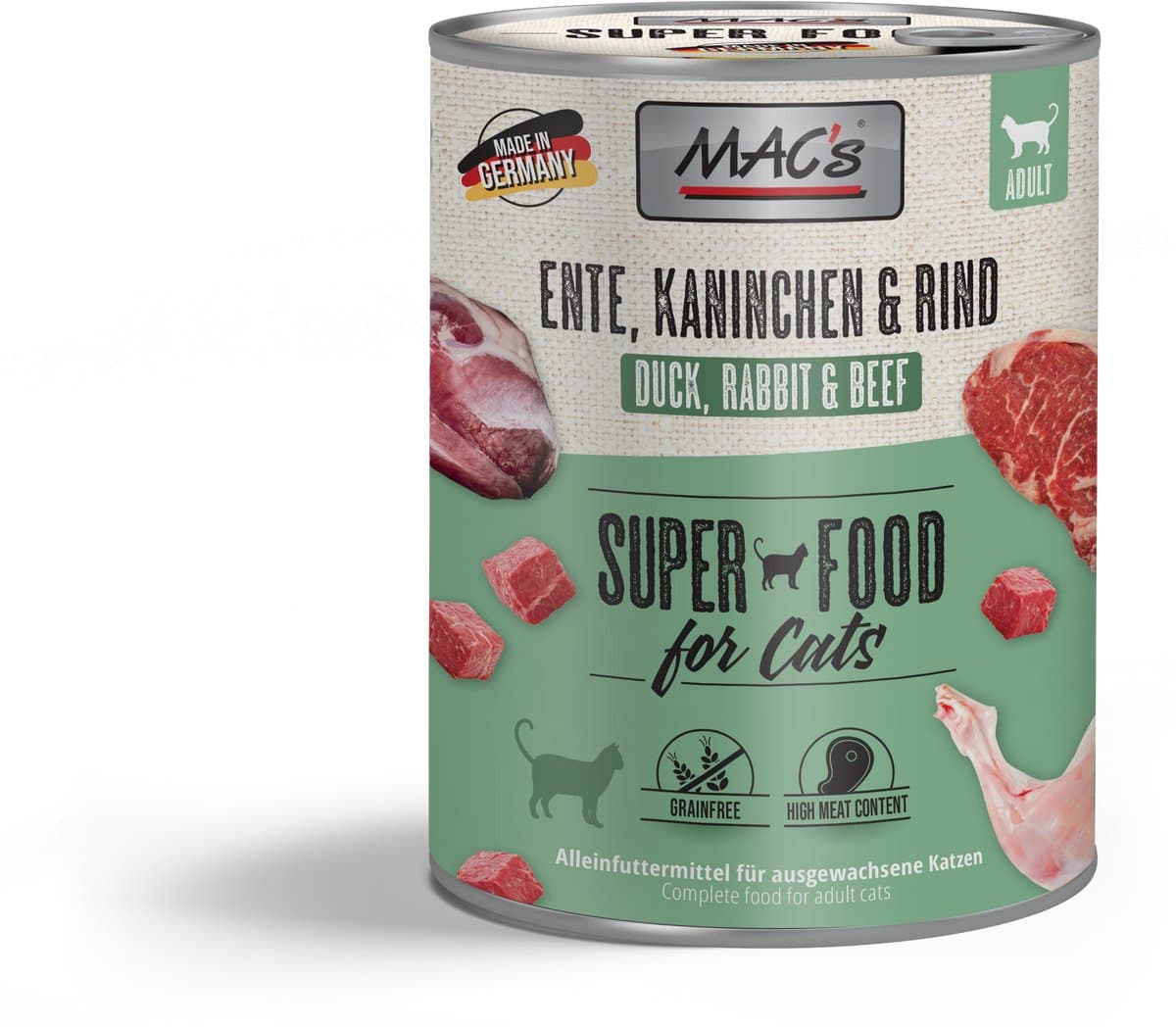 MAC's CAT - blik 6x800g - eend, konijn & rundvlees