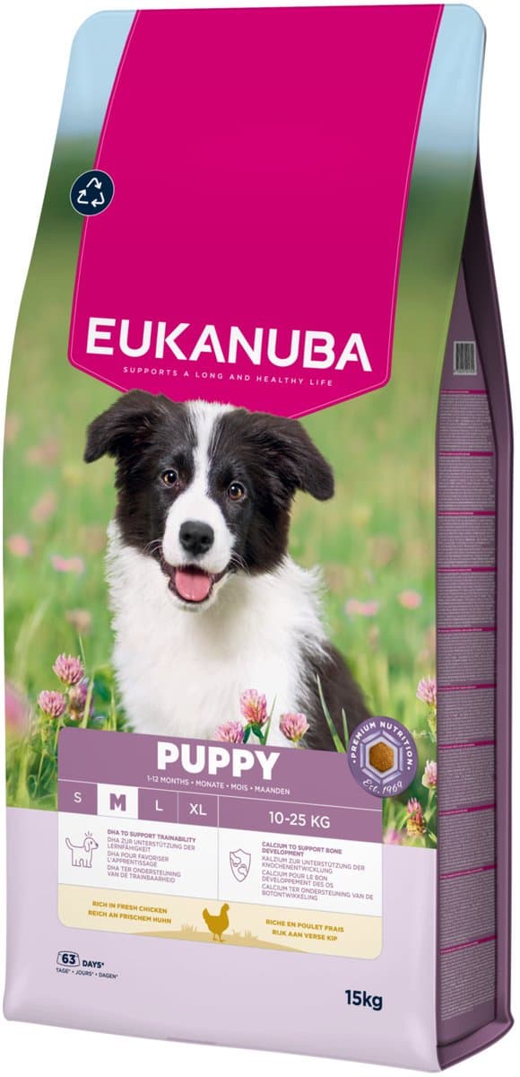 Eukanuba Life Care puppy medium hondenvoer met kip 15 kg