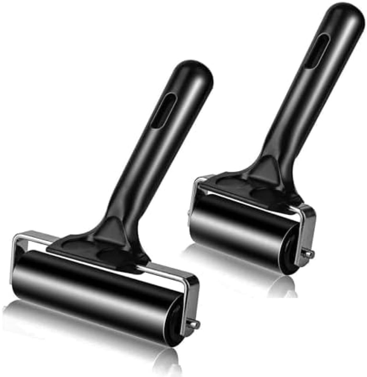 PromoHome Dubbele Rubber Rollerset voor Kunst en Ambacht - 6cm en 10cm