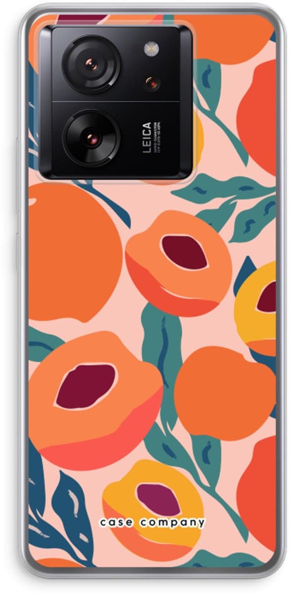 Case Company® - Hoesje geschikt voor Xiaomi 13T Pro hoesje - Perzik - Soft Cover Telefoonhoesje - Bescherming aan alle Kanten en Schermrand