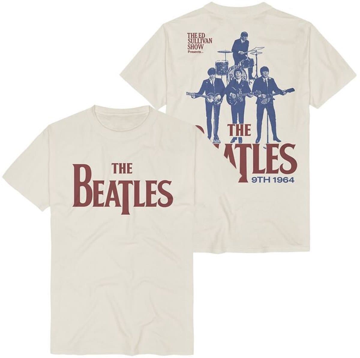Beatles Ed Sullivan Show 1964 Heren T-shirt - natuur - XL