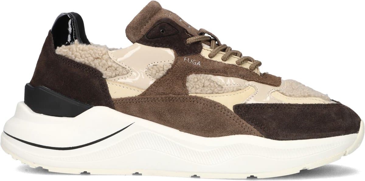 D.A.T.E Fuga Dames Sneakers - Suède - Dames - Bruin - Maat 37