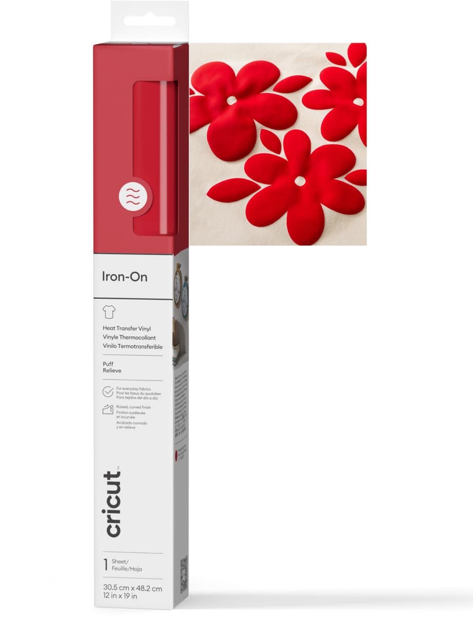 Cricut Puff Iron-On Rood 30,5 x 48,3 cm
