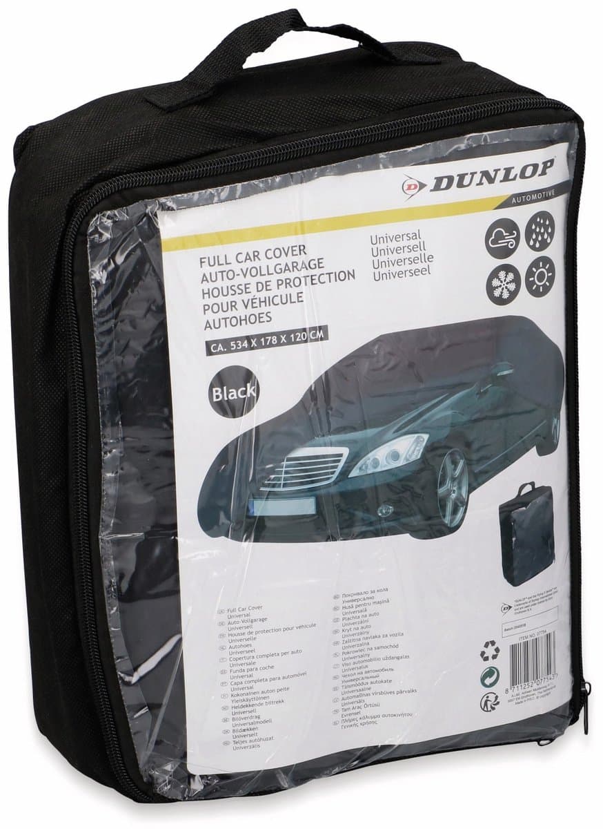 Dunlop Autohoes XL - 534 x 178 x 120 cm, zwart