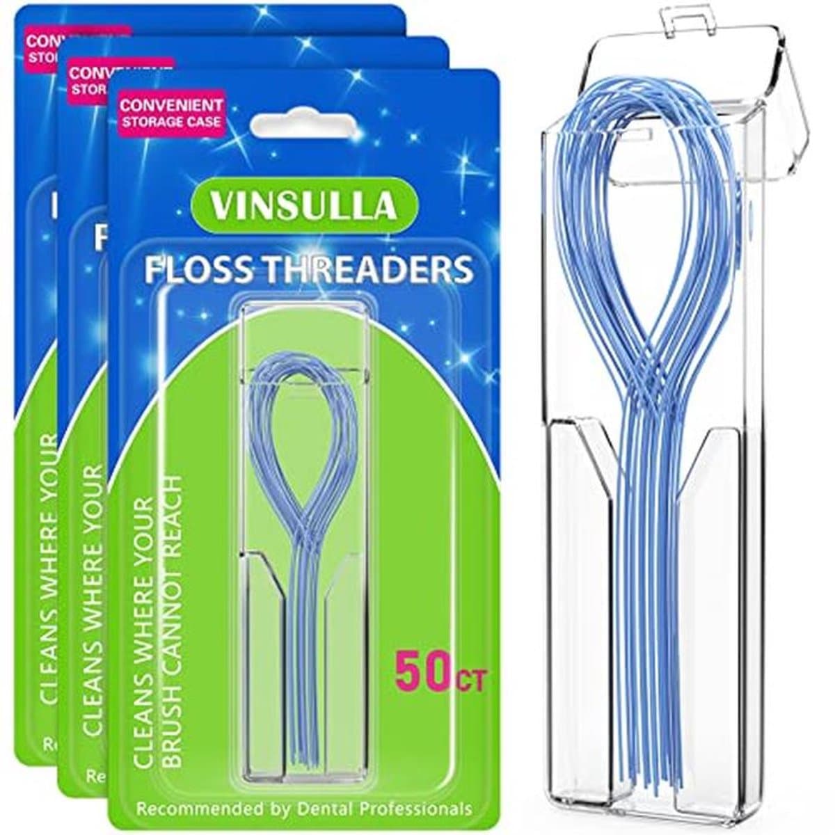 Flossdraad Doorhalers voor Orthodontie en Tandheelkundige Behandelingen - 50 Stuks