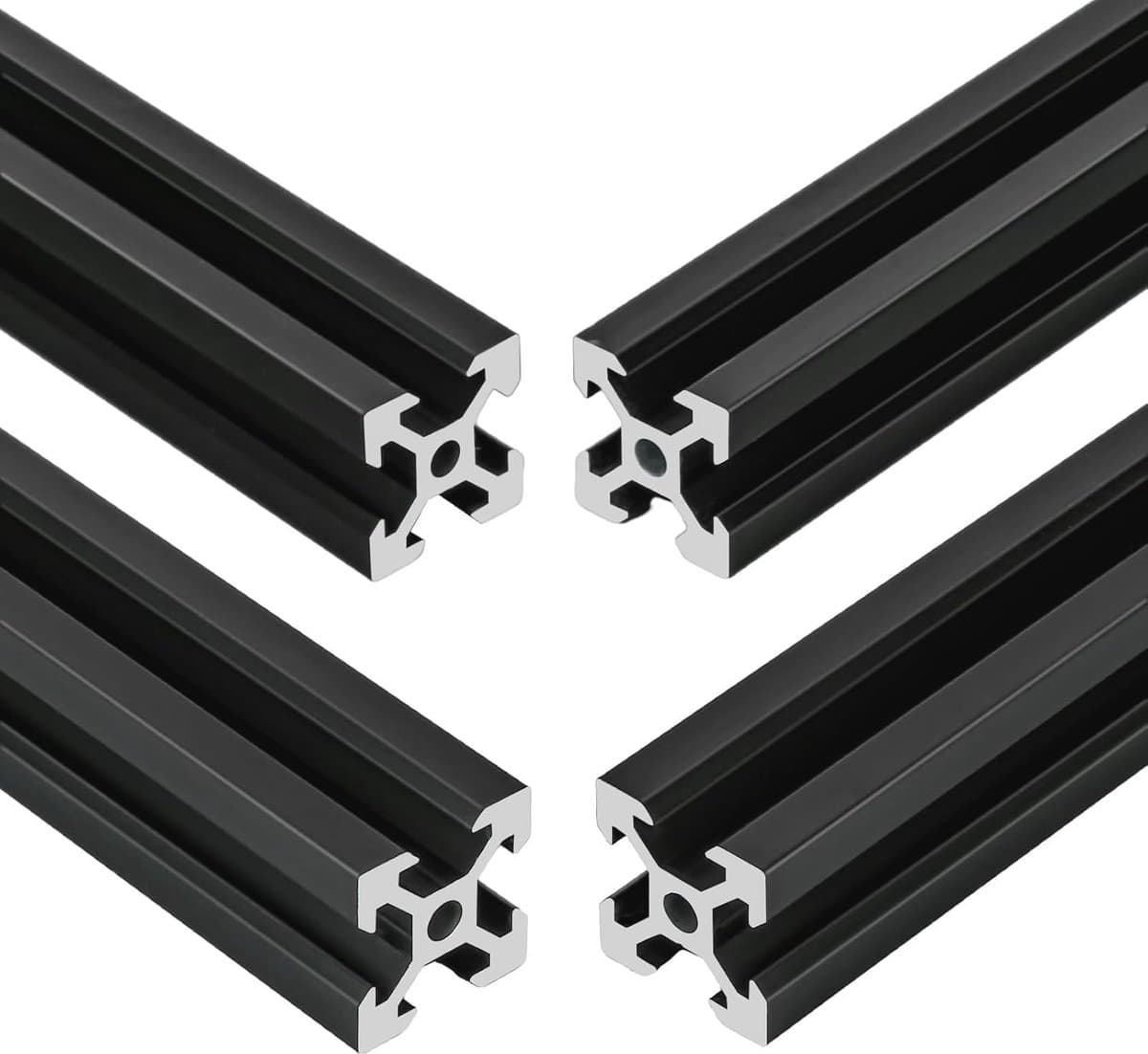 Pack van 4 V-Type 2020 400 mm Aluminium Profielen voor 3D Printers en CNC Machines