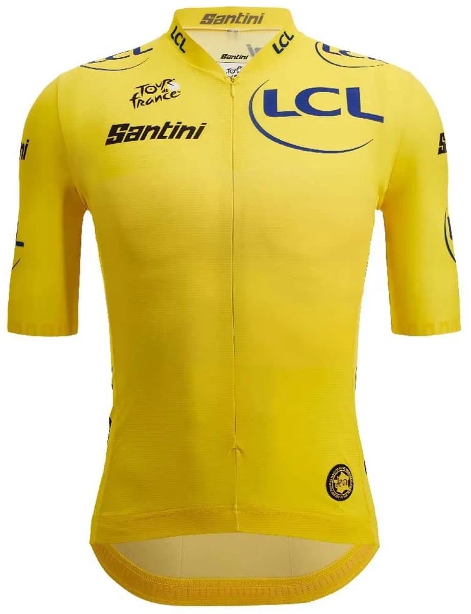Santini Tour De France Official Yellow 2025 Korte Mouw Wielertrui Geel S Man