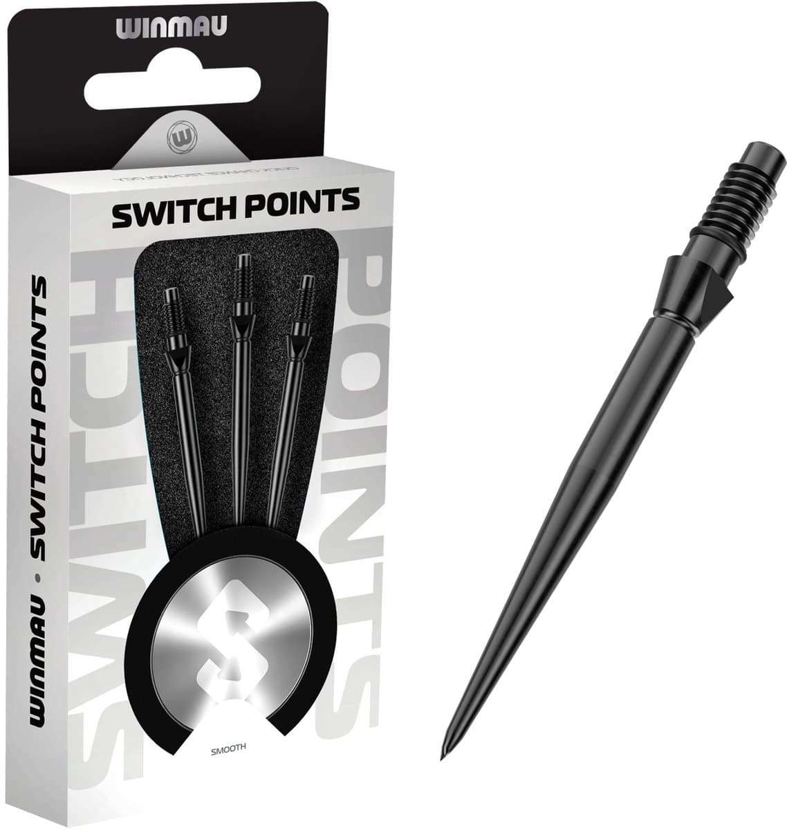 Winmau Switch Point Smooth Black 30 mm