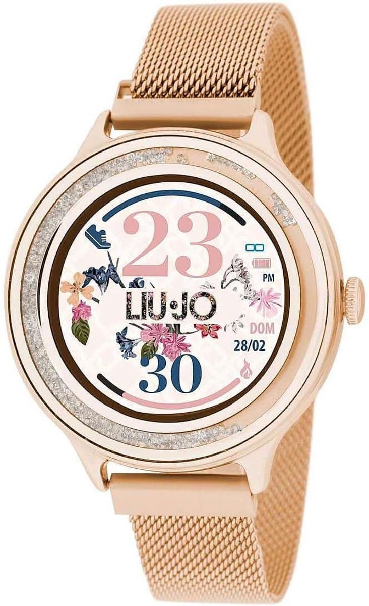 Dames Smartwatch Goudkleurig met Stalen Band - Hartslag, Slaaptracker, IP68 Waterdicht