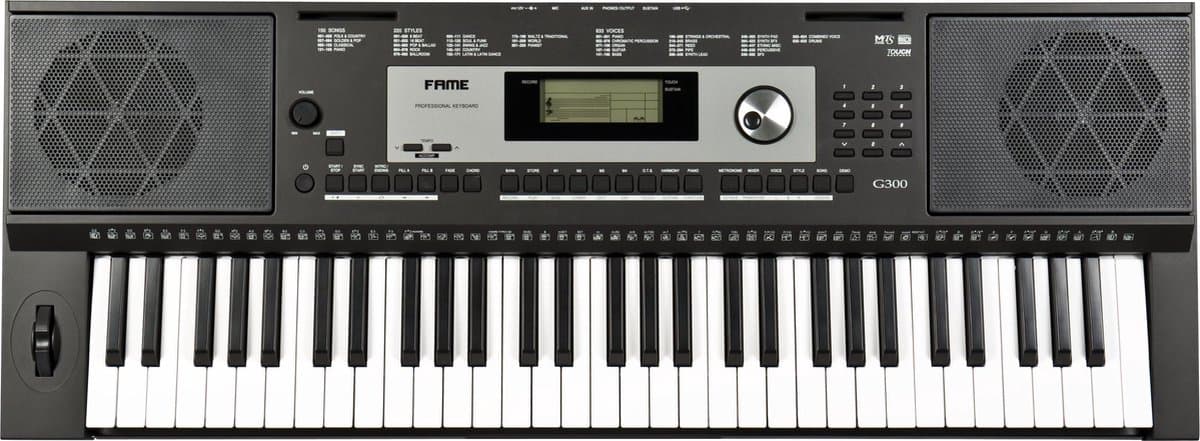 Fame G-300 61-Note Portable Keyboard (Black) - Keyboard