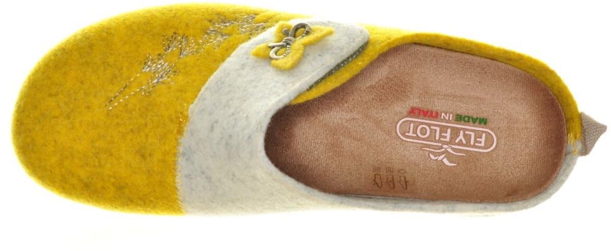 Pantoffel Wol Steunzolen Giallo maat 35