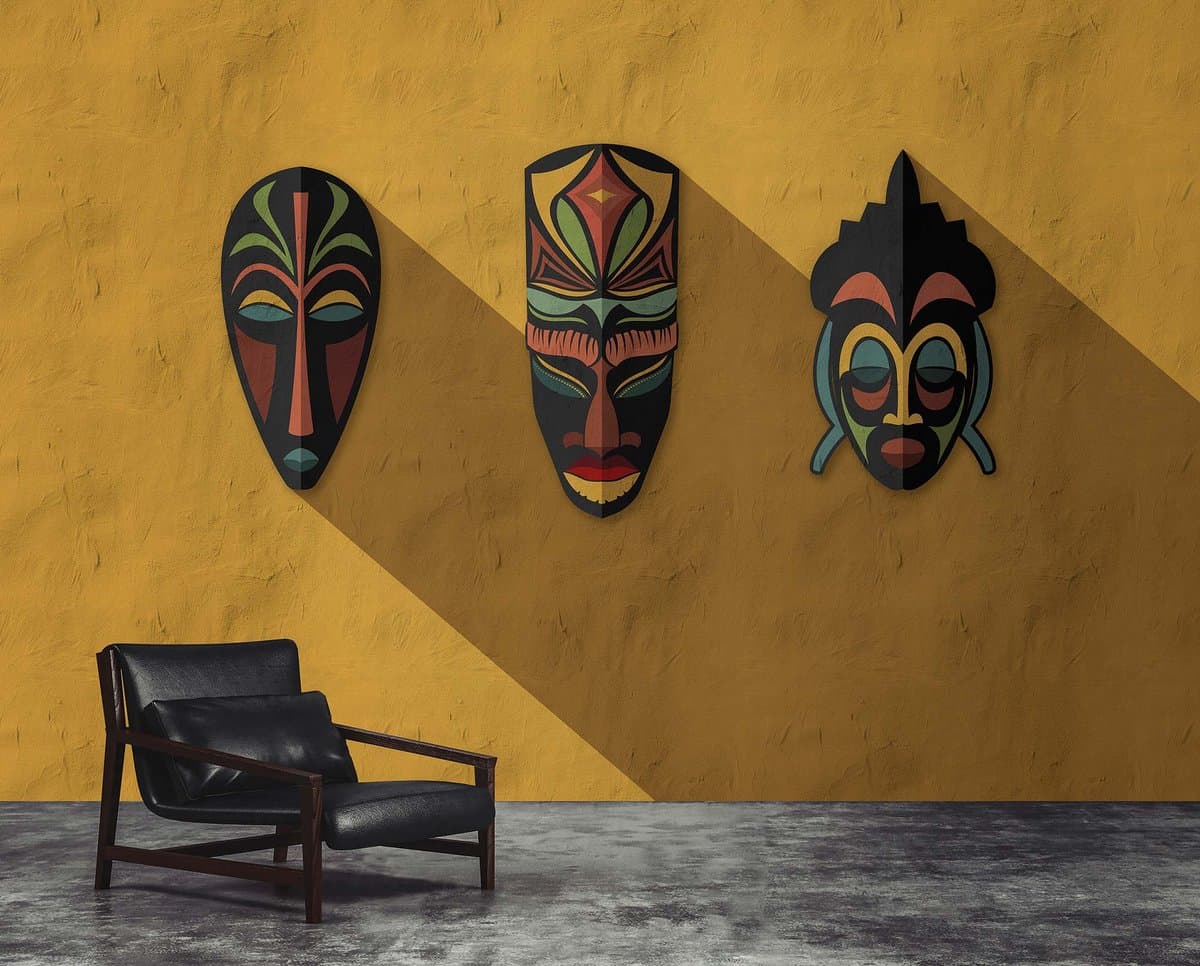 Fotobehang zulu1 DD122856 Livingwalls Walls by Patel 3 Geel Zwart Antraciet Vlies 270 x 400 cm (4 delen) Goedkoop fotobehang