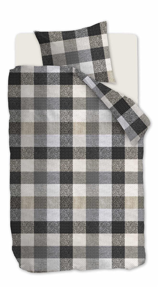 Beddinghouse Beckett dekbedovertrek - Eenpersoons - 140x200/220 - Grijs