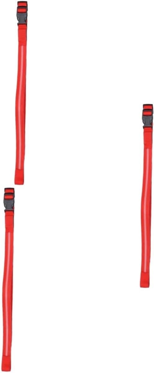 Veiligheids Led Band - Oplaadbaar Heuplicht - Nachtelijk Sporten - Drie Stuks Set - 108 Centimeter Lengte - Rood