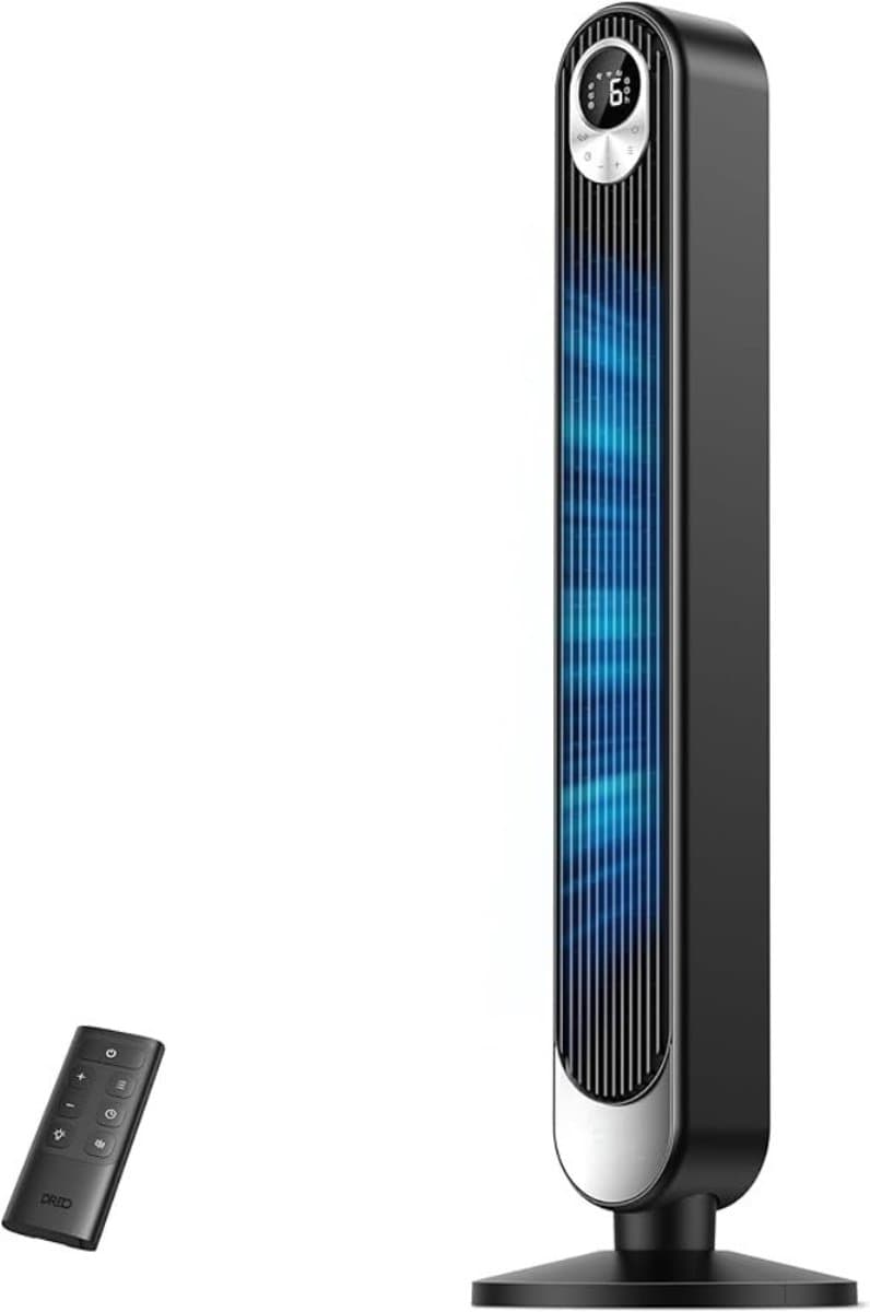 SAVI® Ventilator toren - Ventilator staand - Torenventilator - Zwart - 23cm x 21cm x 106cm