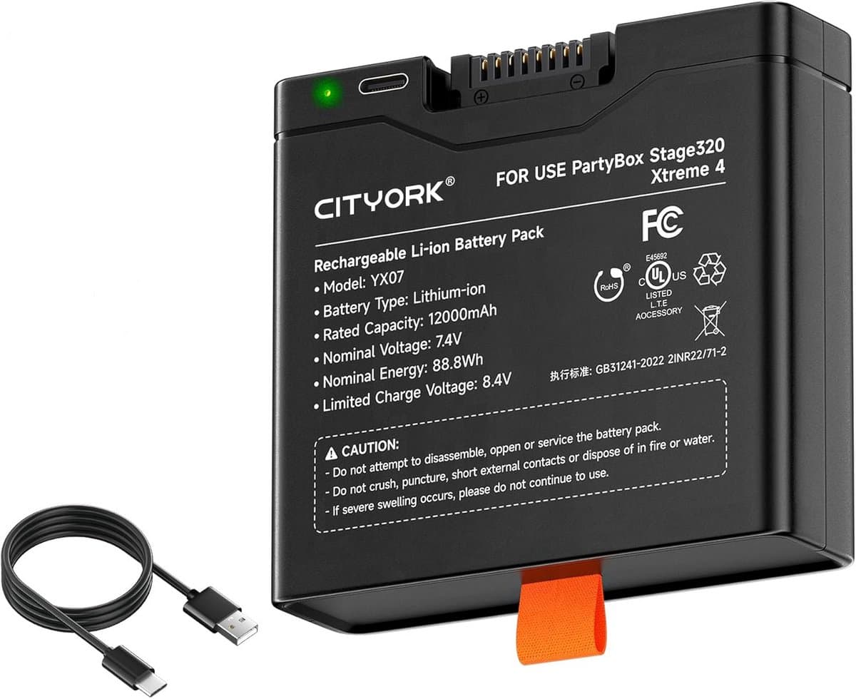 Hoogwaardige Reservebatterij 12000 mAh voor Draadloze Bluetooth Luidsprekers