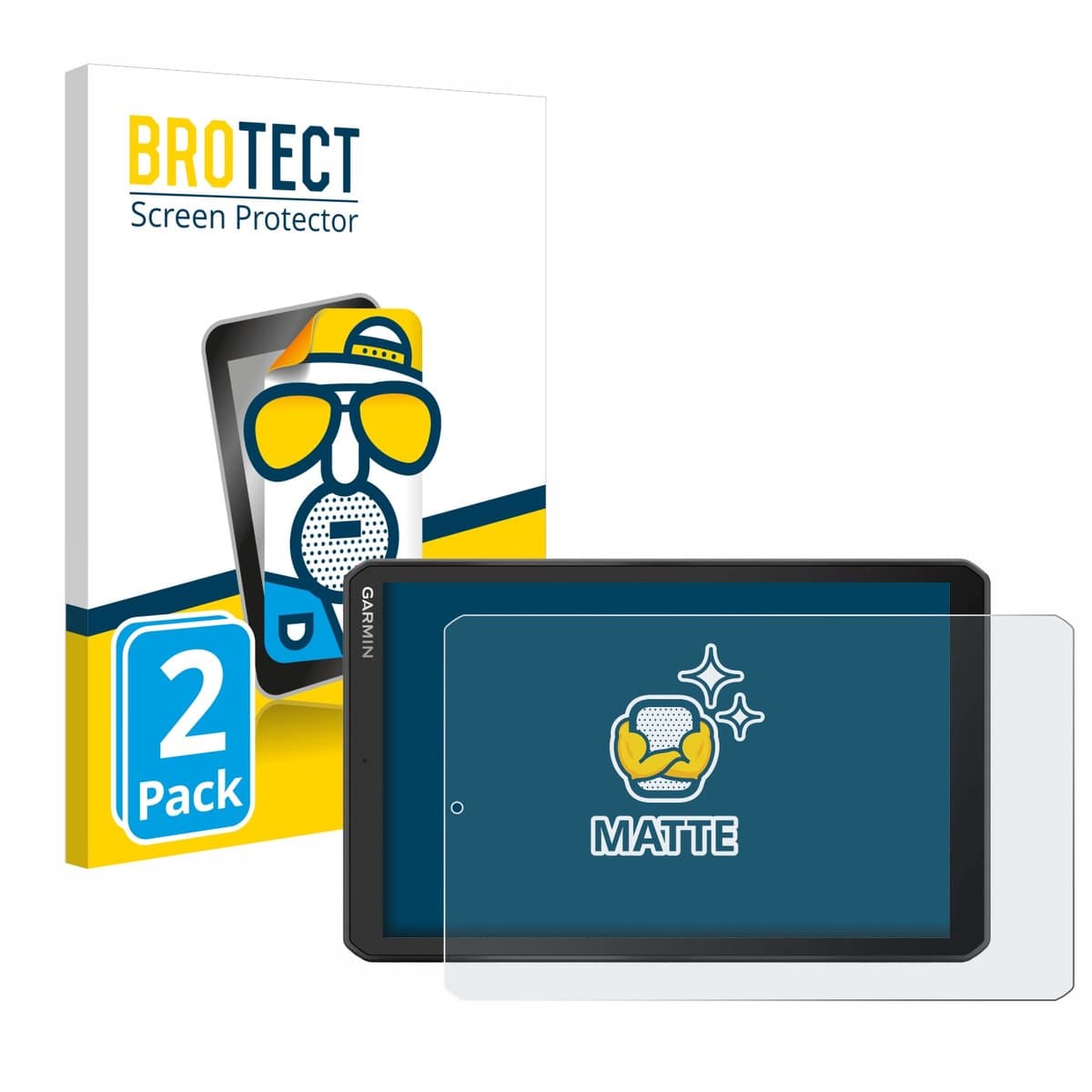 BROTECT - Screenprotector voor Garmin dezl LGV800 - Folie Beschermfolie matte 2 Stuks