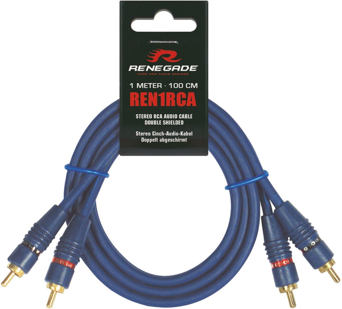 Renegade Ren1RCA Cinch-kabel 1.00 m [2x Cinch-stekker - 2x Cinch-stekker]