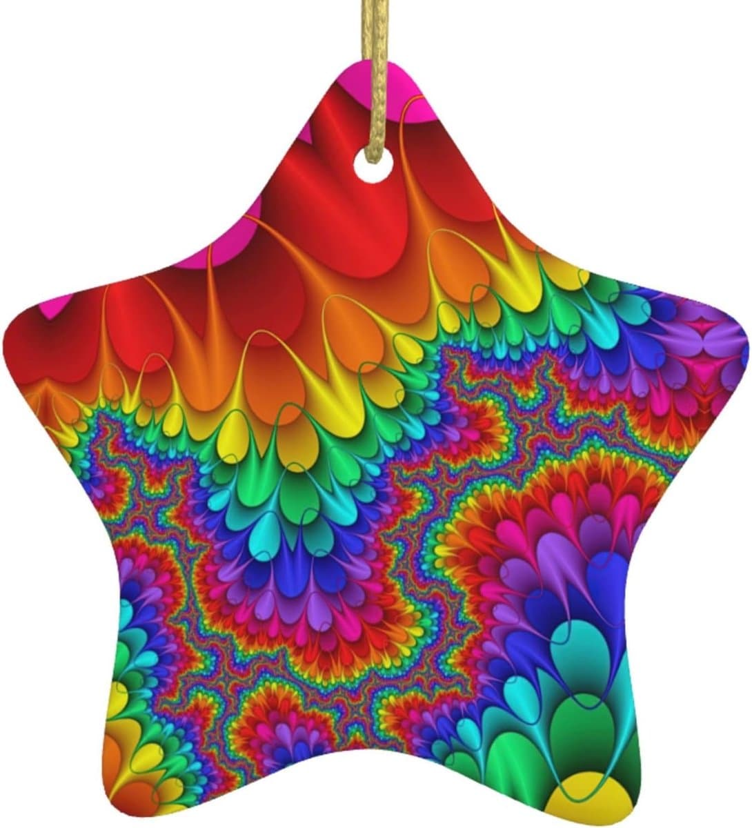 Kerstdecoratie Hart - Kerstboom Hanger - Feestelijke Versiering - Hartvormig Ornament - 8x8 cm - Wit