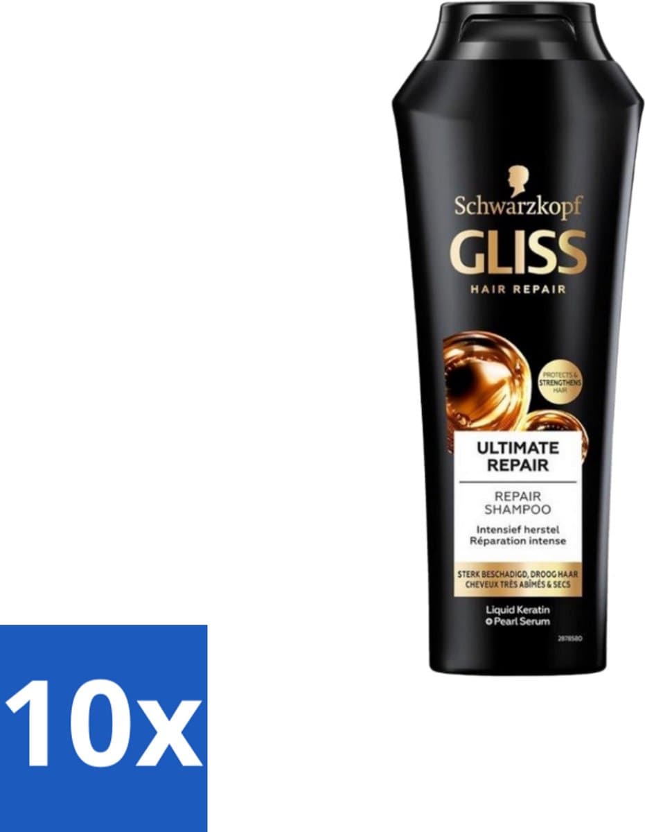 Gliss Kur – Shampoo – Ultimate Repair – 250 ml - Bulkverpakking - 10 stuks