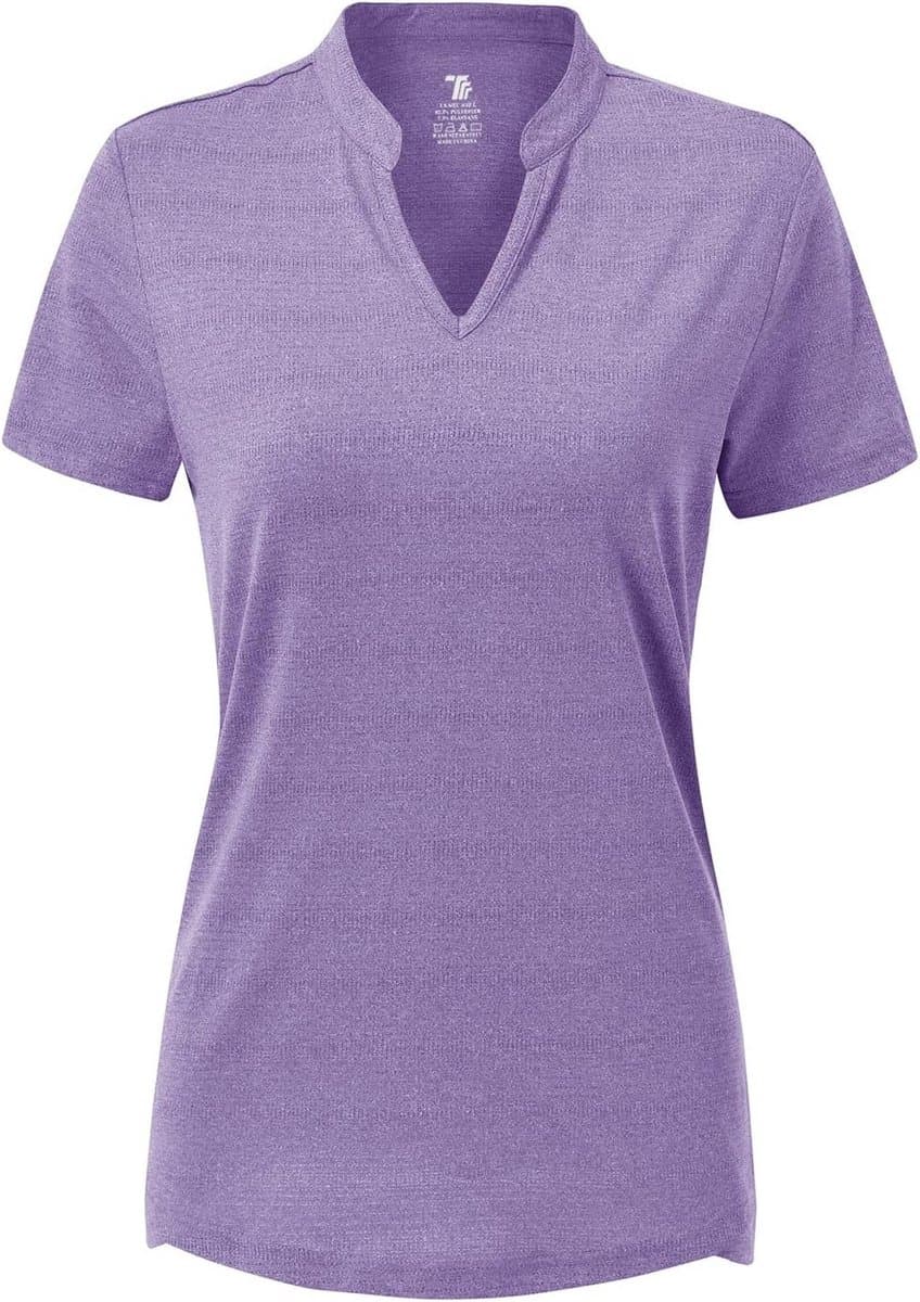 Dames Sport T-shirt Korte Mouwen V-Hals Ademend Sneldrogend Loopshirt