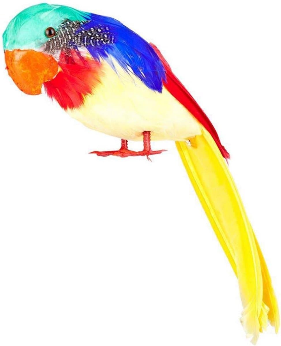 Grote Opgezette Papegaai Decoratie - Tropische Vogel van 30 cm