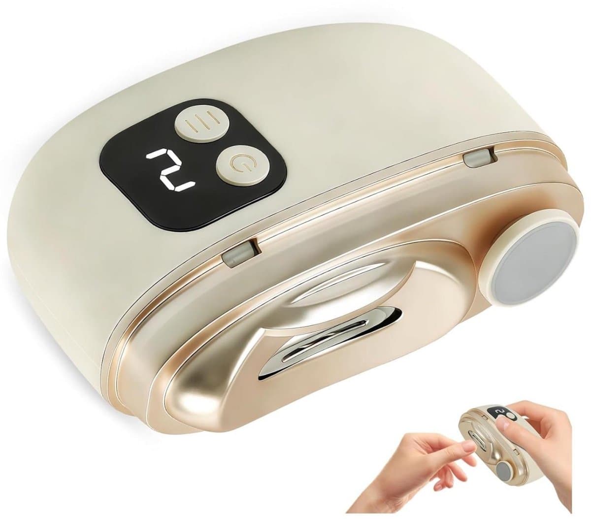YOZHIQU Elektrische nagelslijper - 2-in-1 automatische nagelknipper & -polijster - Elektrische nagelvijl - Met LED-verlichting - Robuuste elektrische nagelknipper - Ideaal geschikt voor dikke nagels