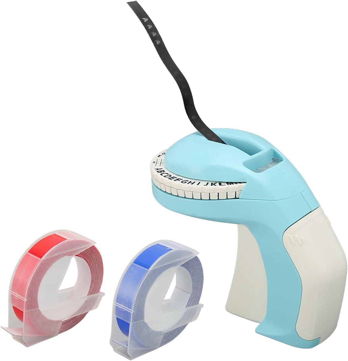 Labelmaker Embossing - Handmatige Labelprinter - Huis Organiseren - 3D Reliëf Schrijver - 600 Dpi - Blauw