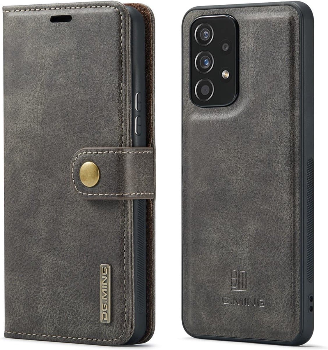 DG.MING Hoesje - Geschikt voor Samsung Galaxy A53 Hoesje - DG.MING 2-in-1 Book Case & Back Cover - Grijs