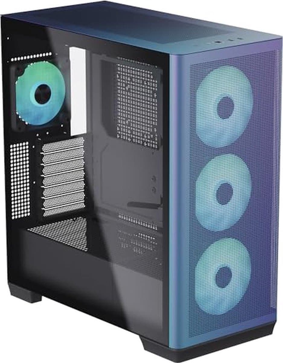APNX C1 Midi-Tower ATX-Gehause, Tempered Glass - ChromaFlair