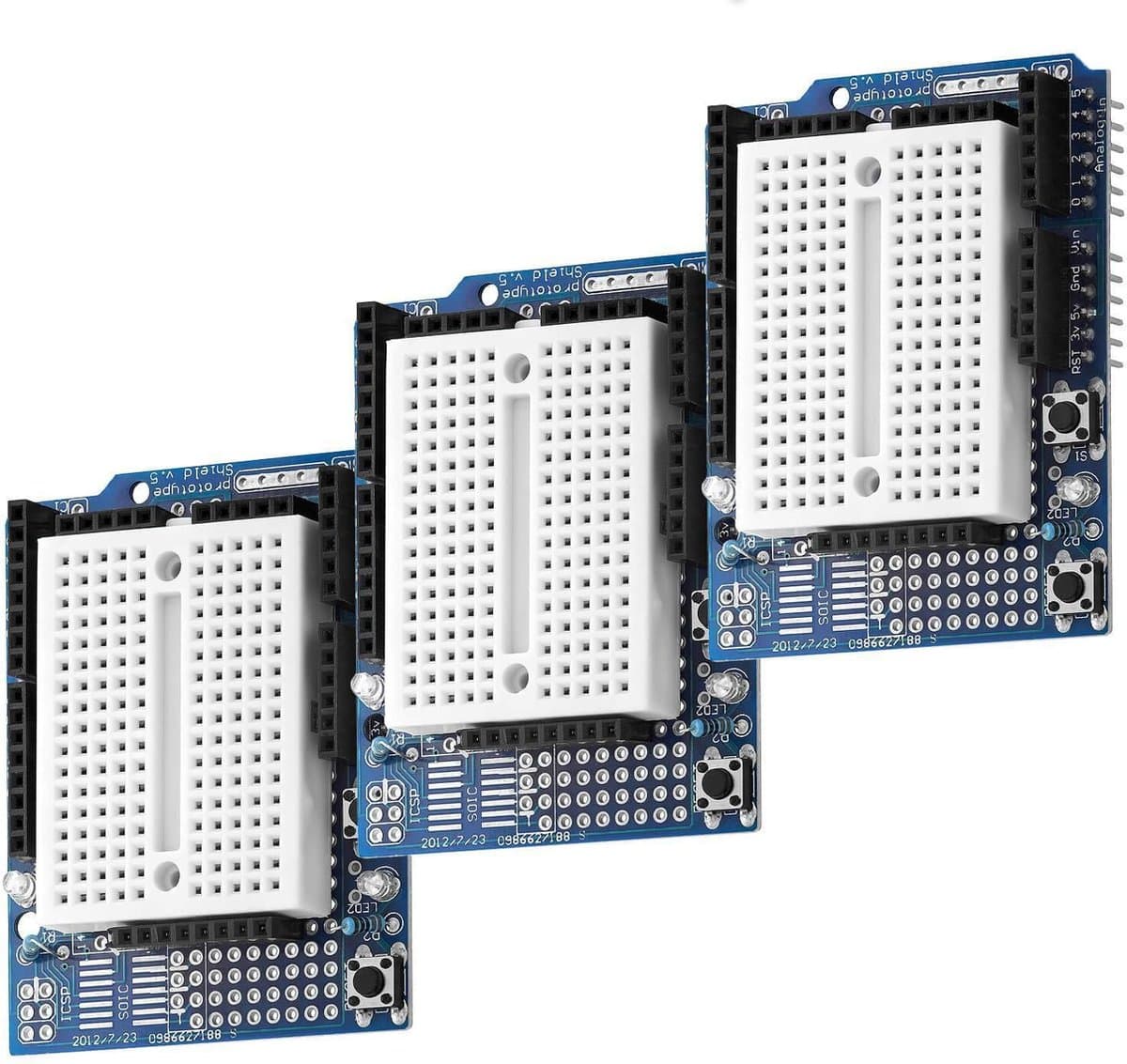 AZDelivery 3 x Prototype Schild Mini Breadboard compatibel met Arduino Inclusief E-Book!