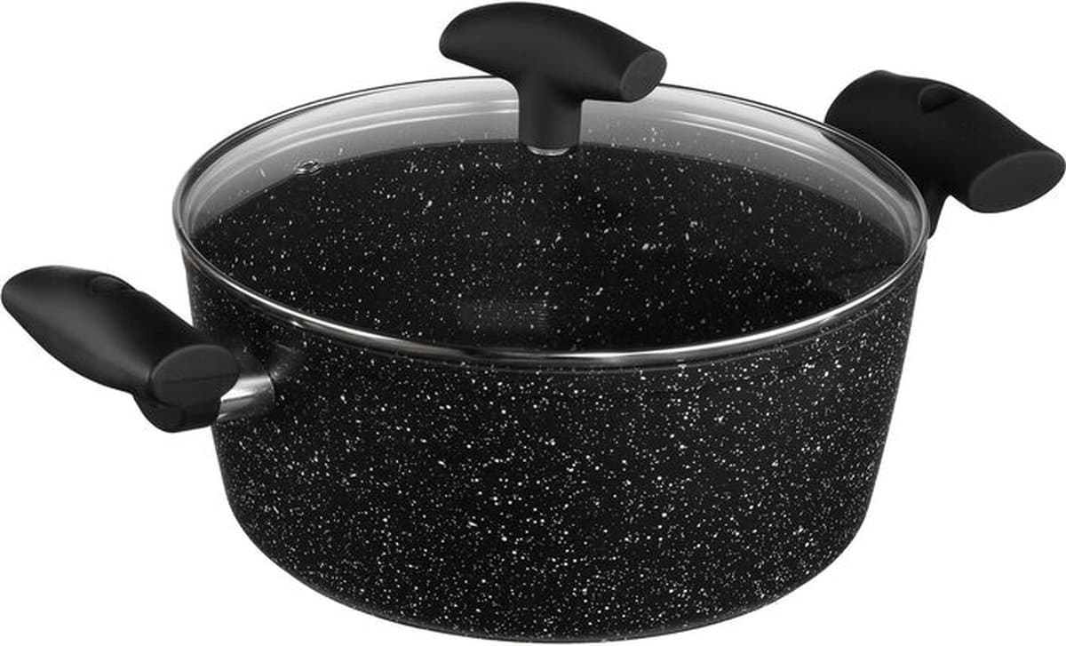 5five Gietaluminium Pan met Deksel - 24 cm, Zilver