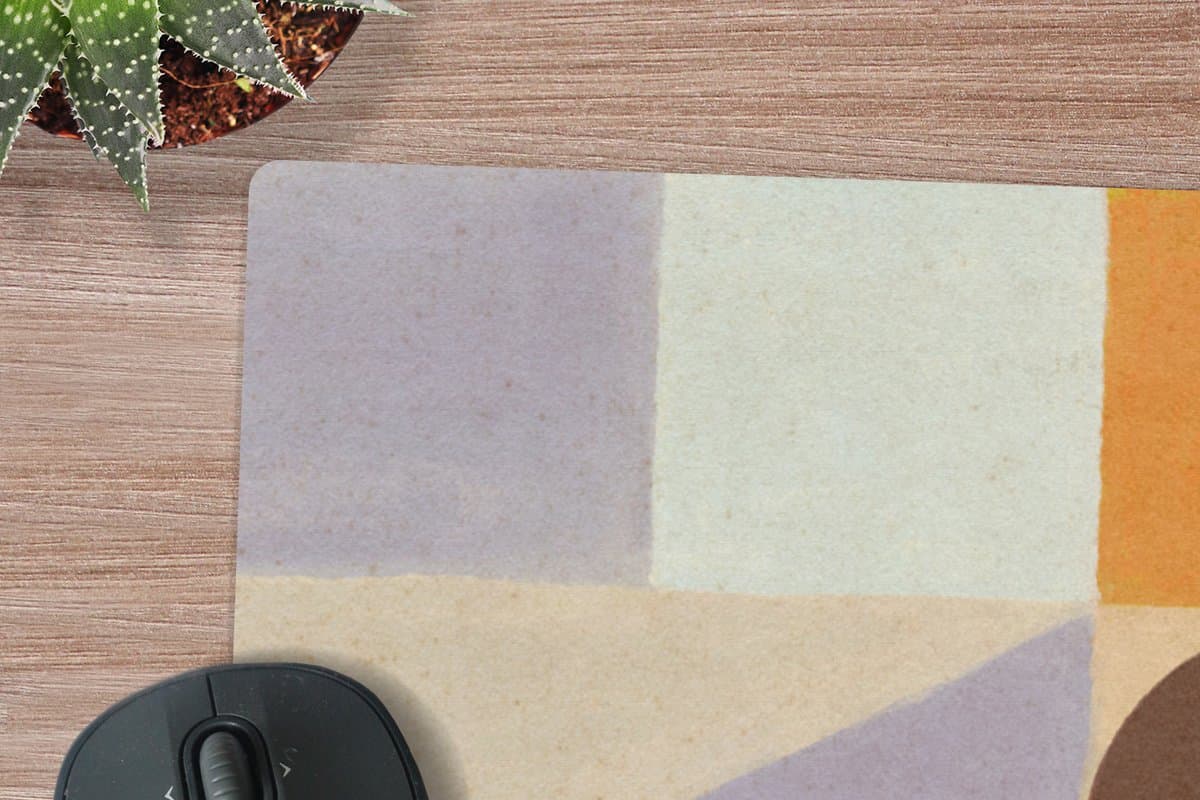 Muismat XXL 120x80 cm - Bureau onderlegger - Bureau mat Geometrie - Vormen - Kleuren - Pastel - Bureaumat - Gaming mousepad xl - Bureaulegger groot - Computer deskmat