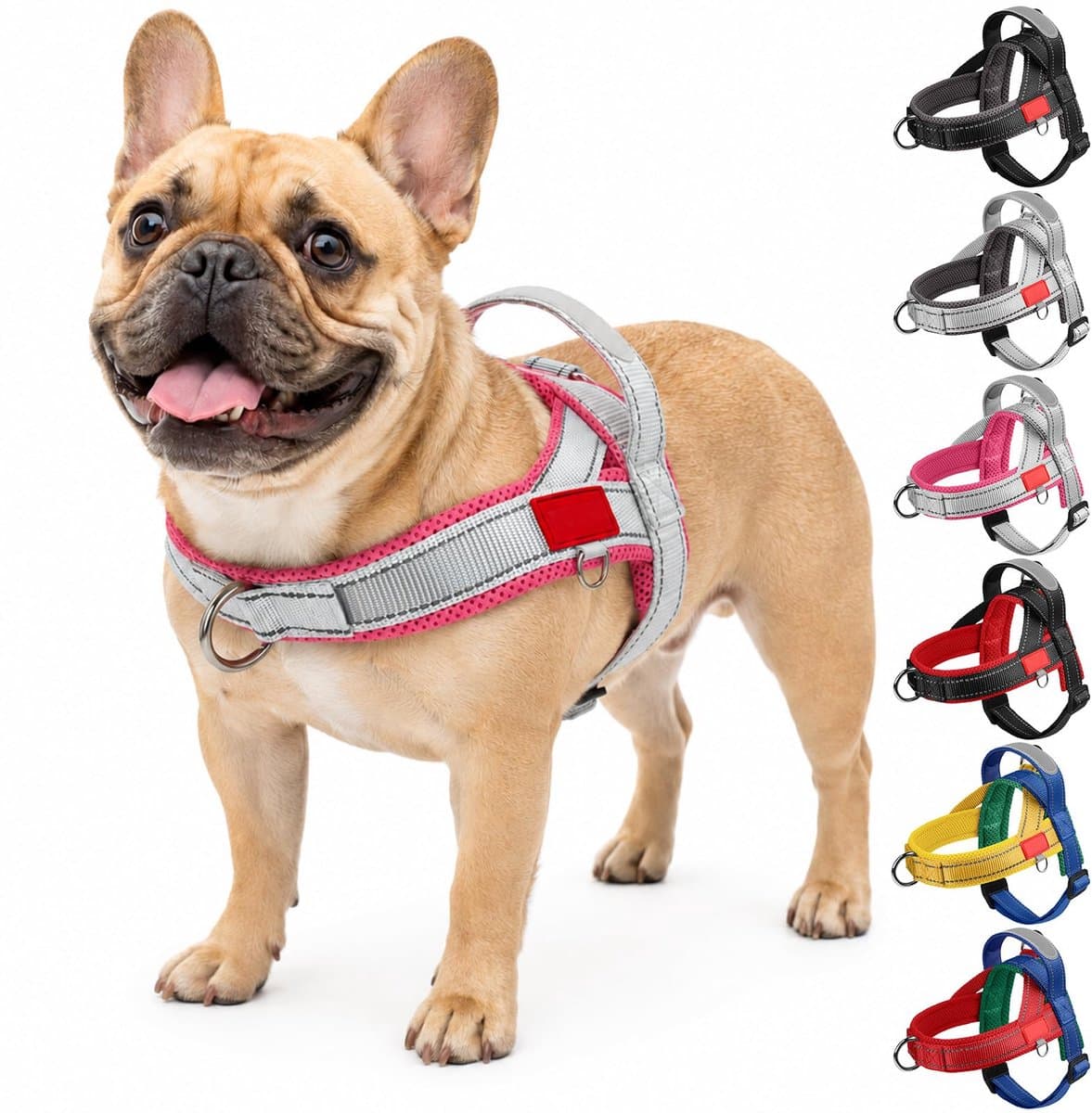 Olcyren Hondentuig voor puppy's, kleine en middelgrote honden, anti-trekharnas met handgreep, verstelbaar - ShopVlot