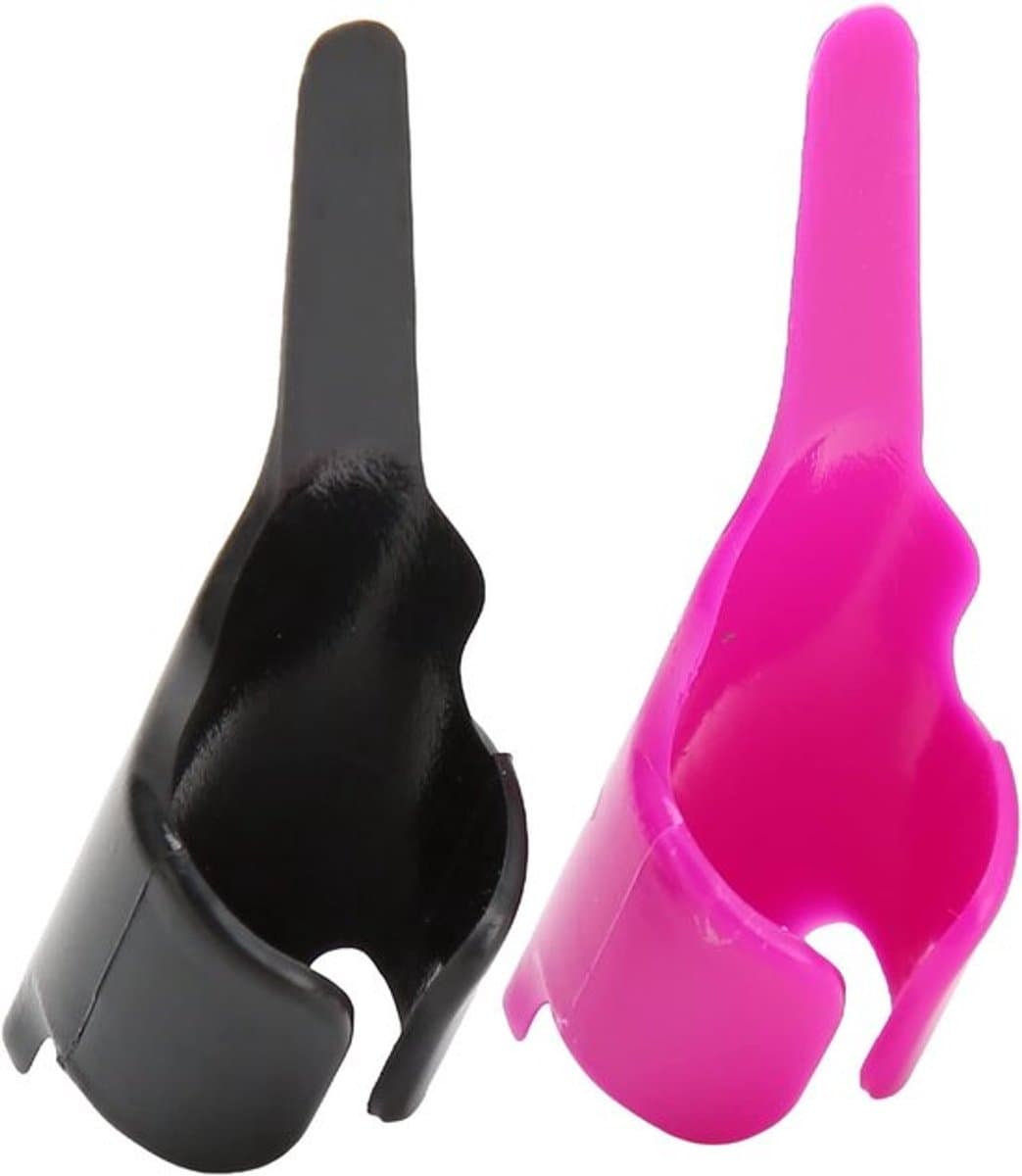 6Pcs Verstelbare Naaivingerduwer - Veilig Accuraat Vingercontroller - 2 Kleuren Plastic Naaigereedschap voor Alle Strijkstations