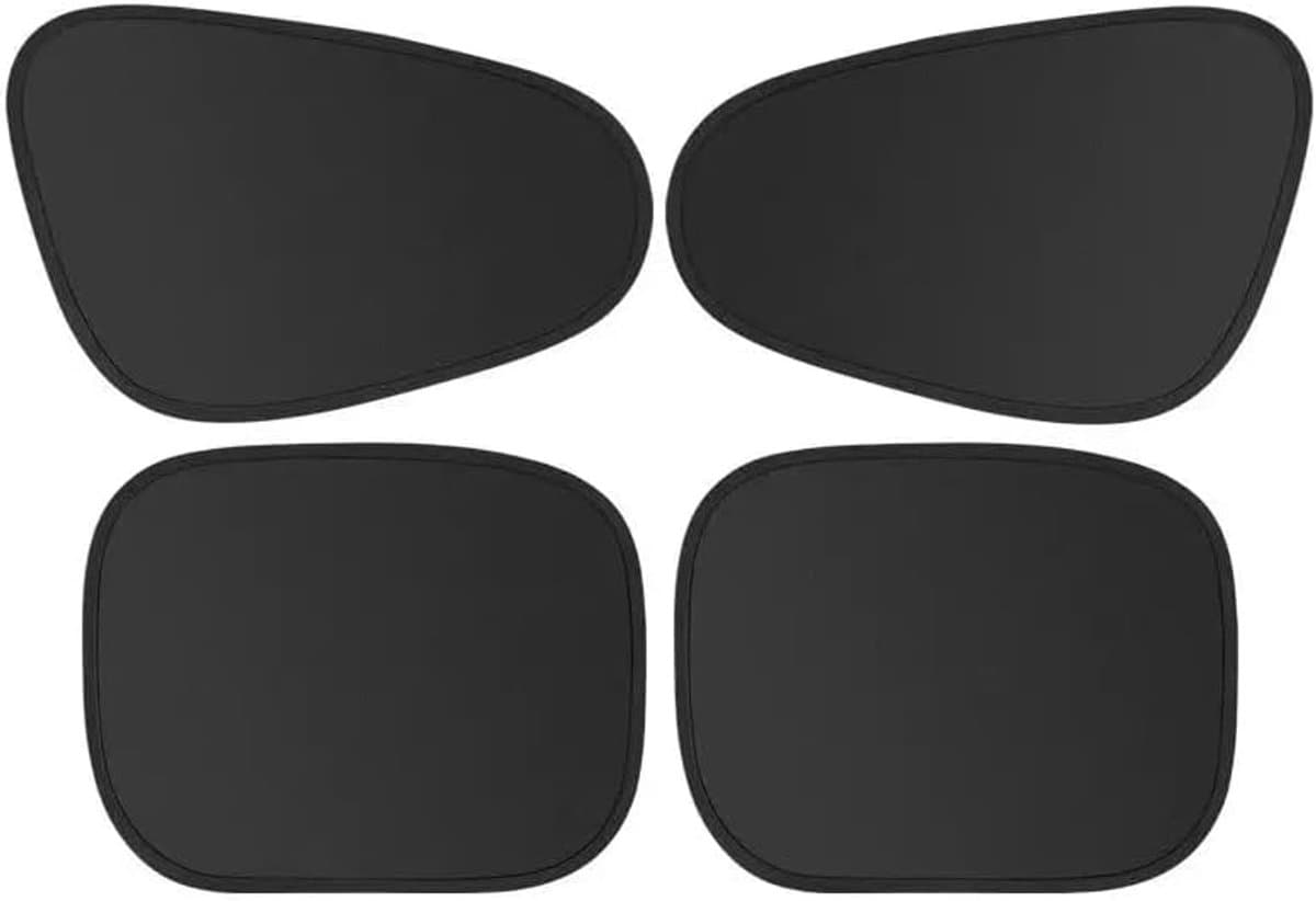 Zonnebrand auto 4 stuks, auto ramen baby met UV-bescherming, verduistering bescherming thermische privacy, ramen verduistering baby kinderen huisdieren, zwart