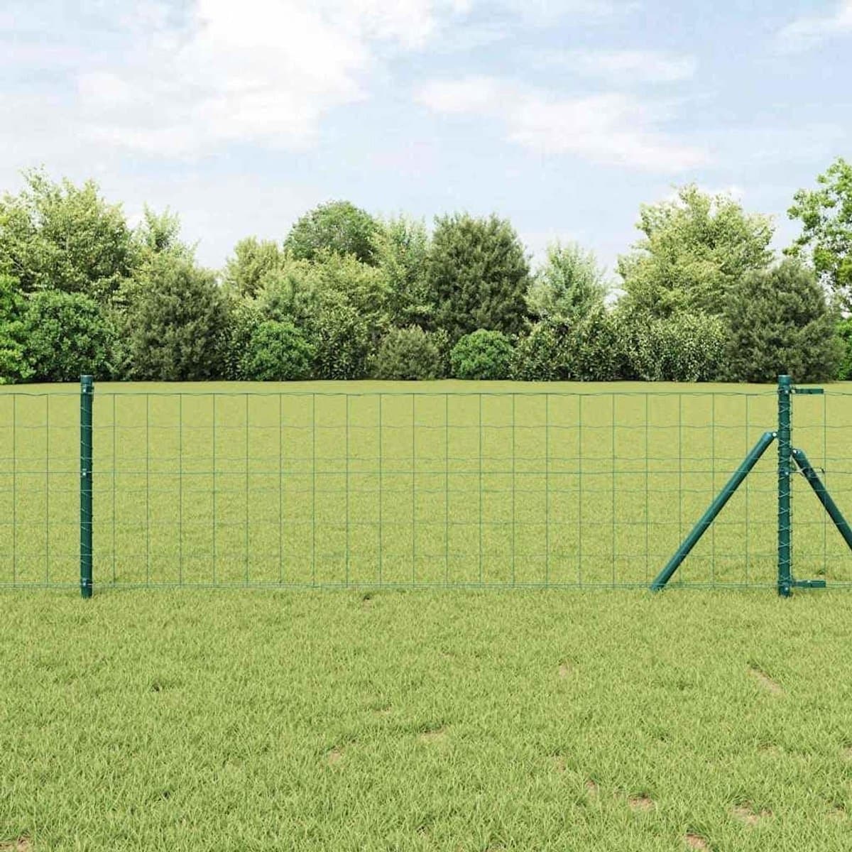 Tuinhek Metaal - Omheining Hekpaneel - Terras Afschermen - Gepoedercoat Oppervlak - 10 x 04 m - Groen