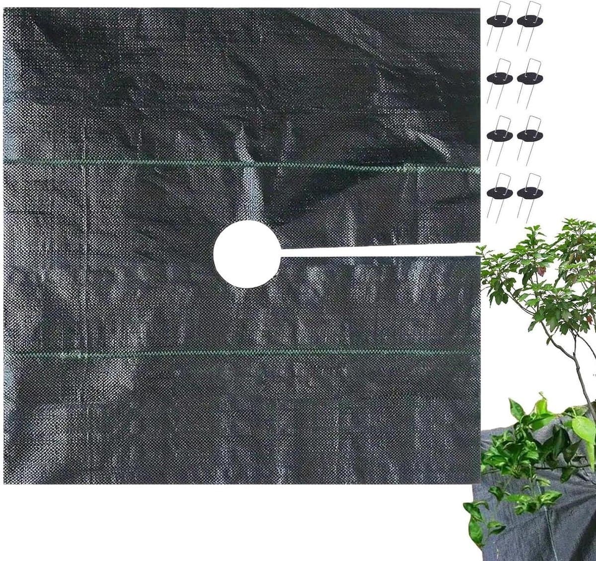 Worteldoek - Bodembedekker - Onkruid Vrij - Met Grondpennen - 1.5 x 1.5 meter - Zwart