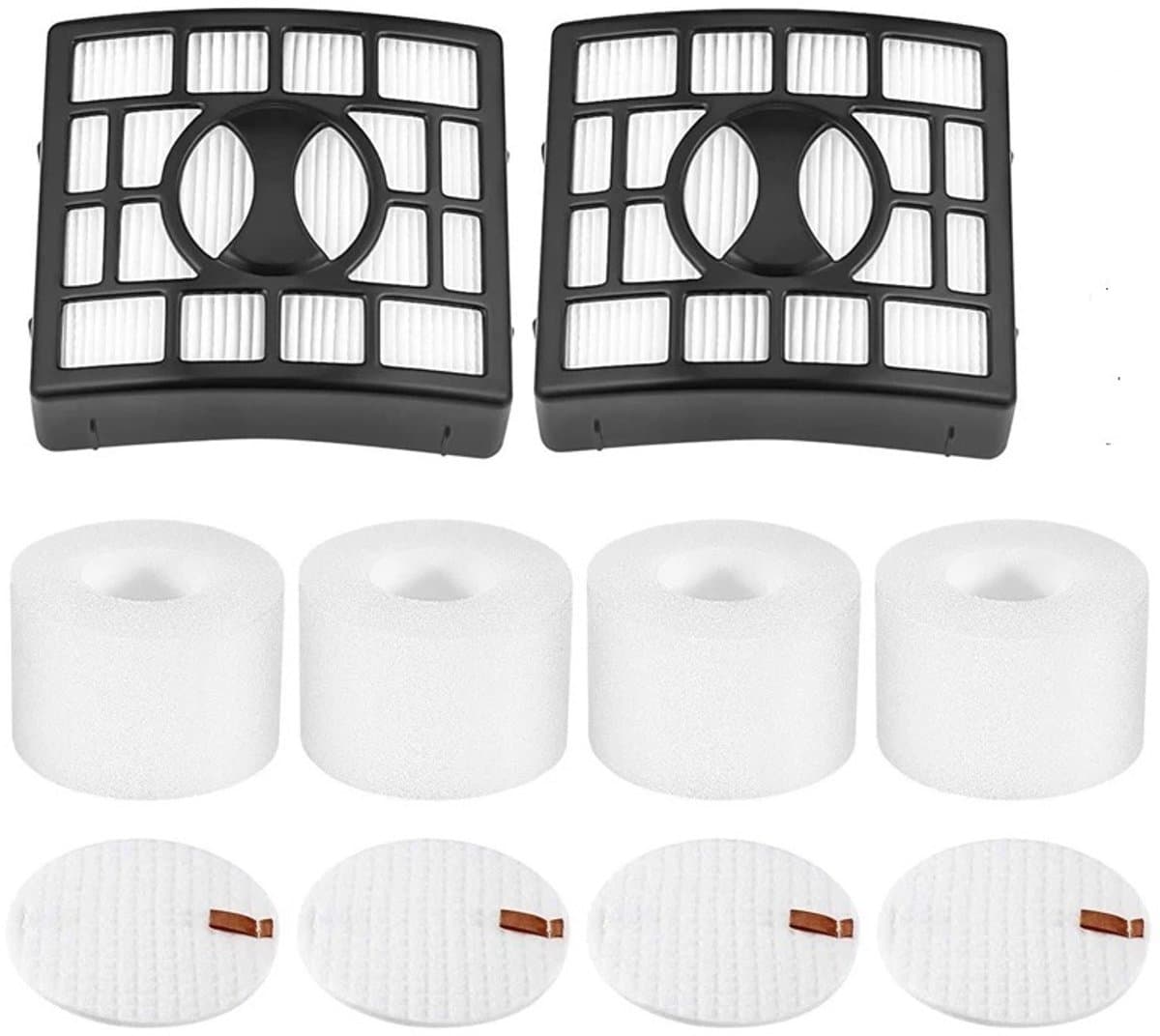 De filters Geschikt voor deze stofzuiger zijn geschikt Geschikt voor Shark NV680, NV681, NV682, NV683 en NV800 (2 HEPA-filters, 4 schuimfilters en 4 viltfilters).