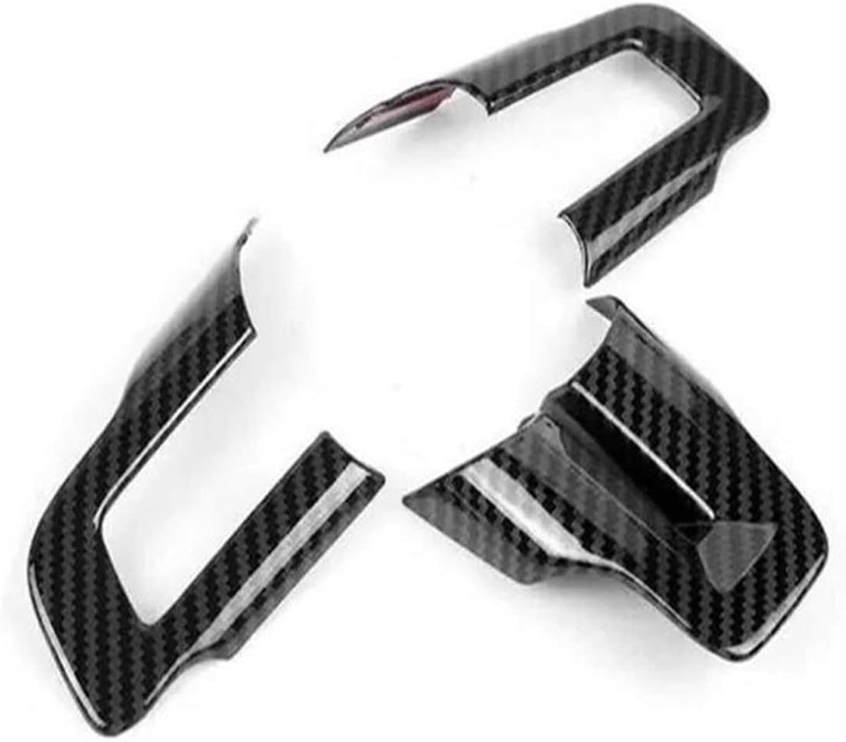 Interieur Stickers - Dashboard Trim - Auto Decoratie - Carbon Fiber Look - 3 Stuks - Zwart