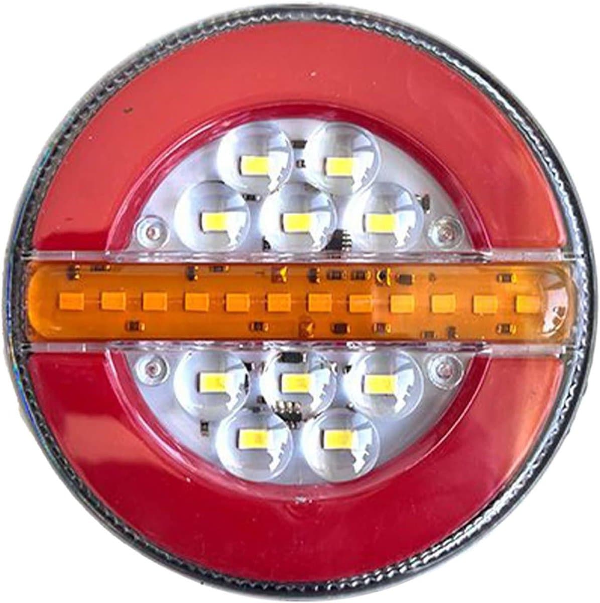 Achterlichten Aanhanger - Remlichten - Veilig Rijden - Sequentiële Richtingaanwijzer - 10 cm Rond - Meerkleurig