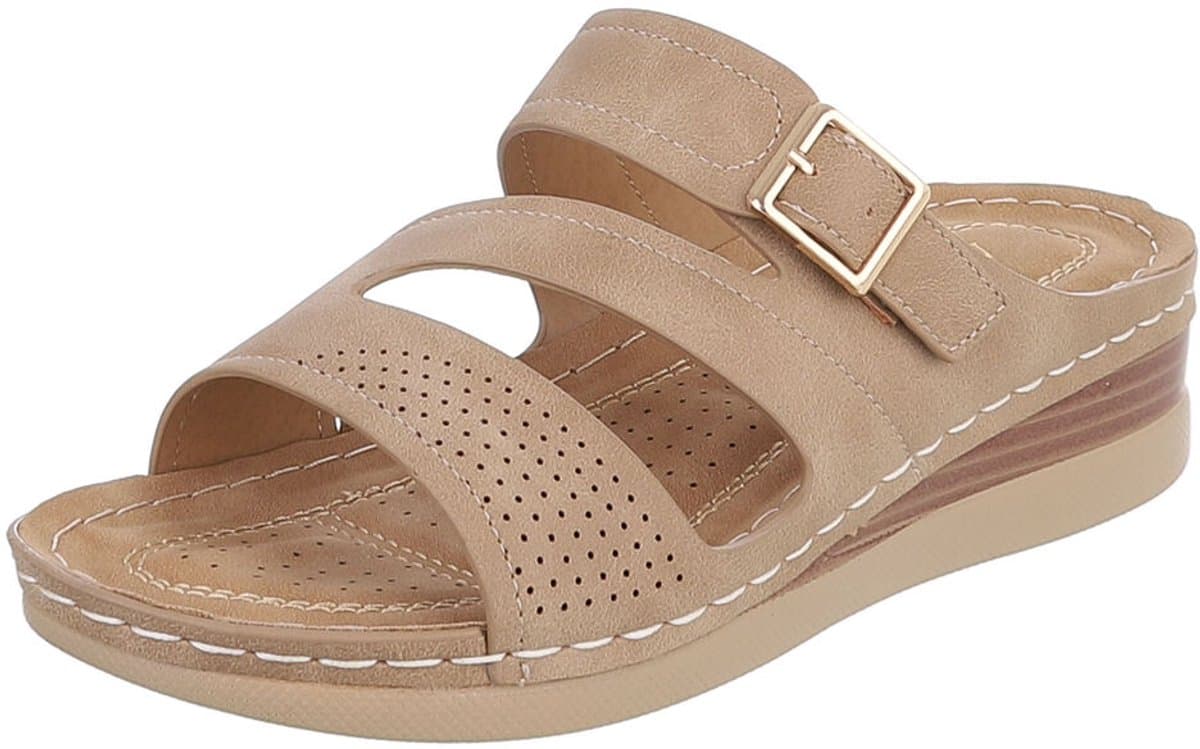 Sandalen met gesp en sleehak - dames Mt:39