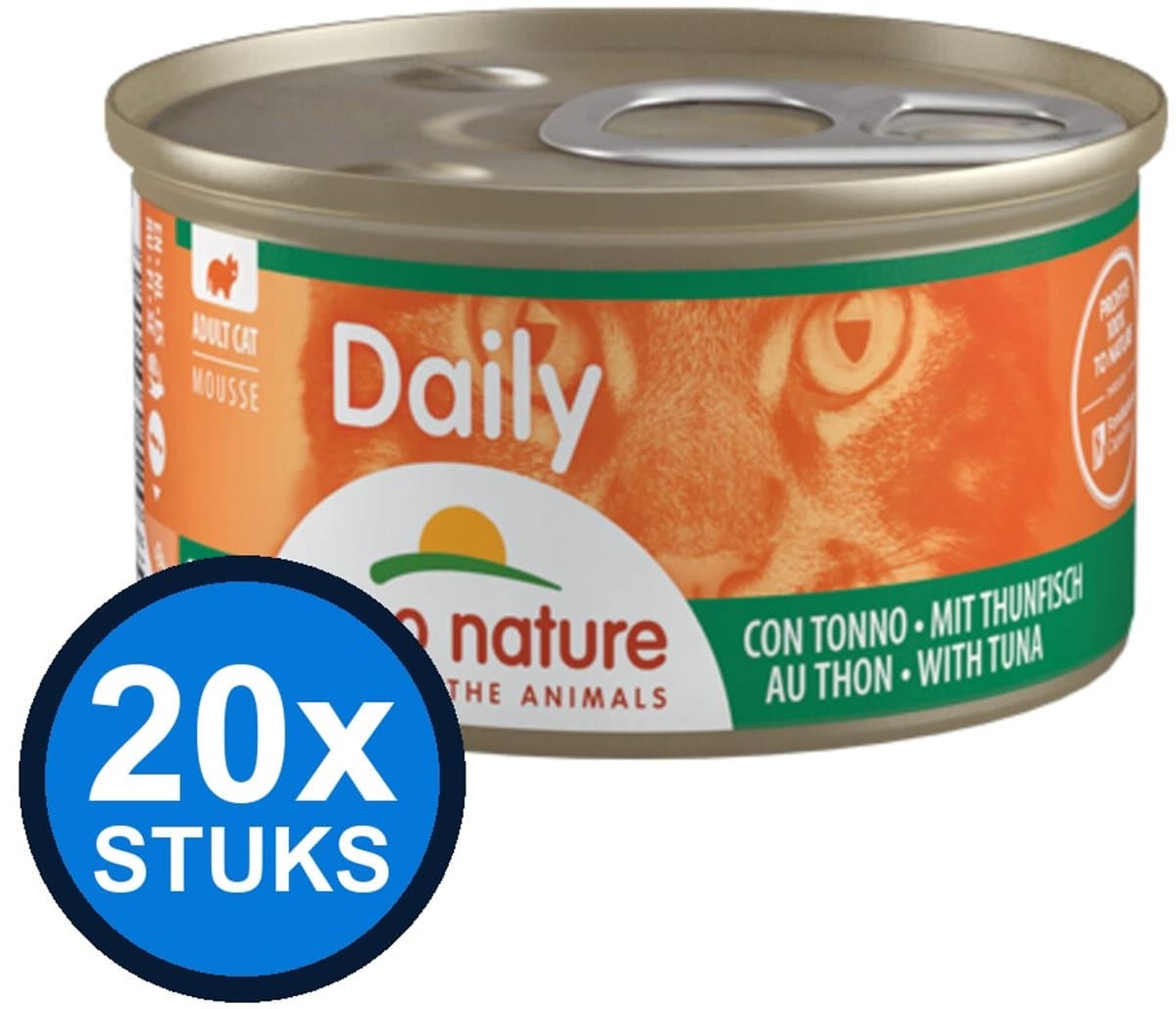 20x Almo Nature Daily cat blik tonijn 400gr
