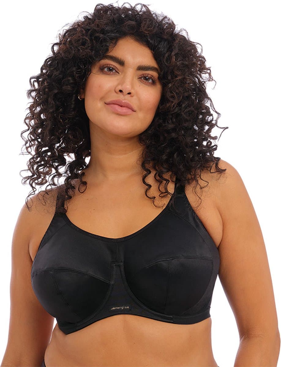 Elomi Energise Grote maten Sport bh – Zwart - 100D
