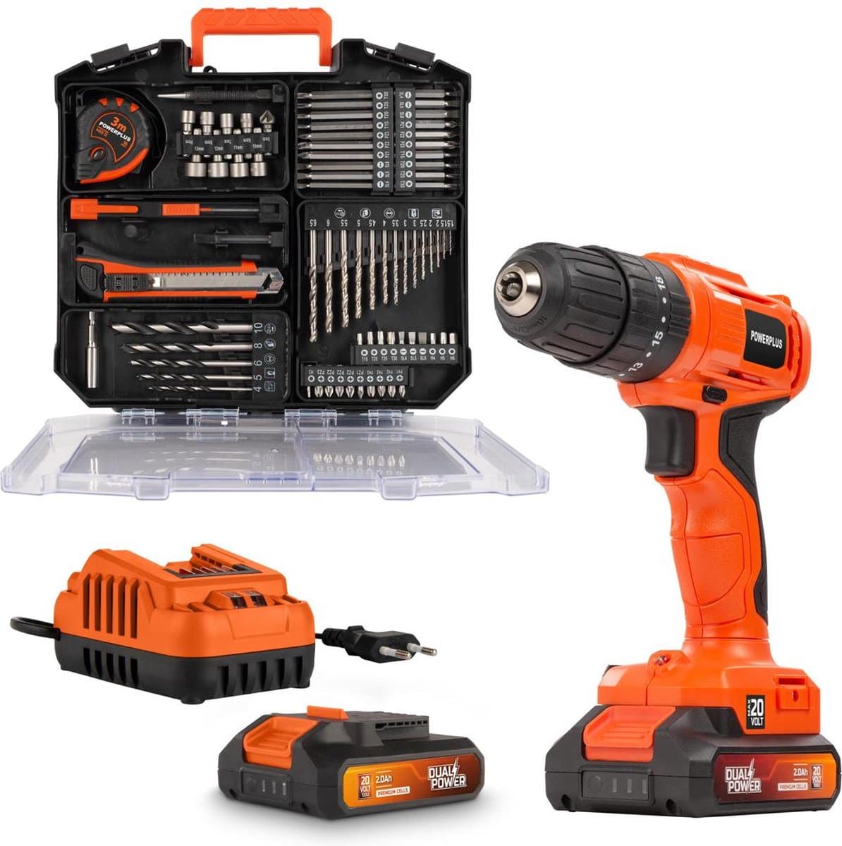 POWERPLUS POWDPO1150 20V Draadloze Klopboormachine met 2x 2.0Ah Batterijen en Lader