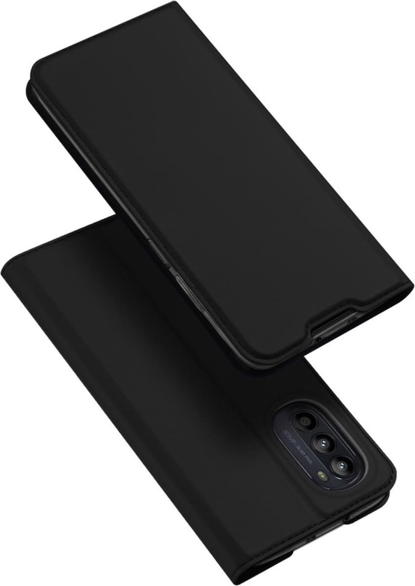 Dux Ducis - Slim bookcase hoes - Geschikt voor Motorola Moto G52 - Zwart