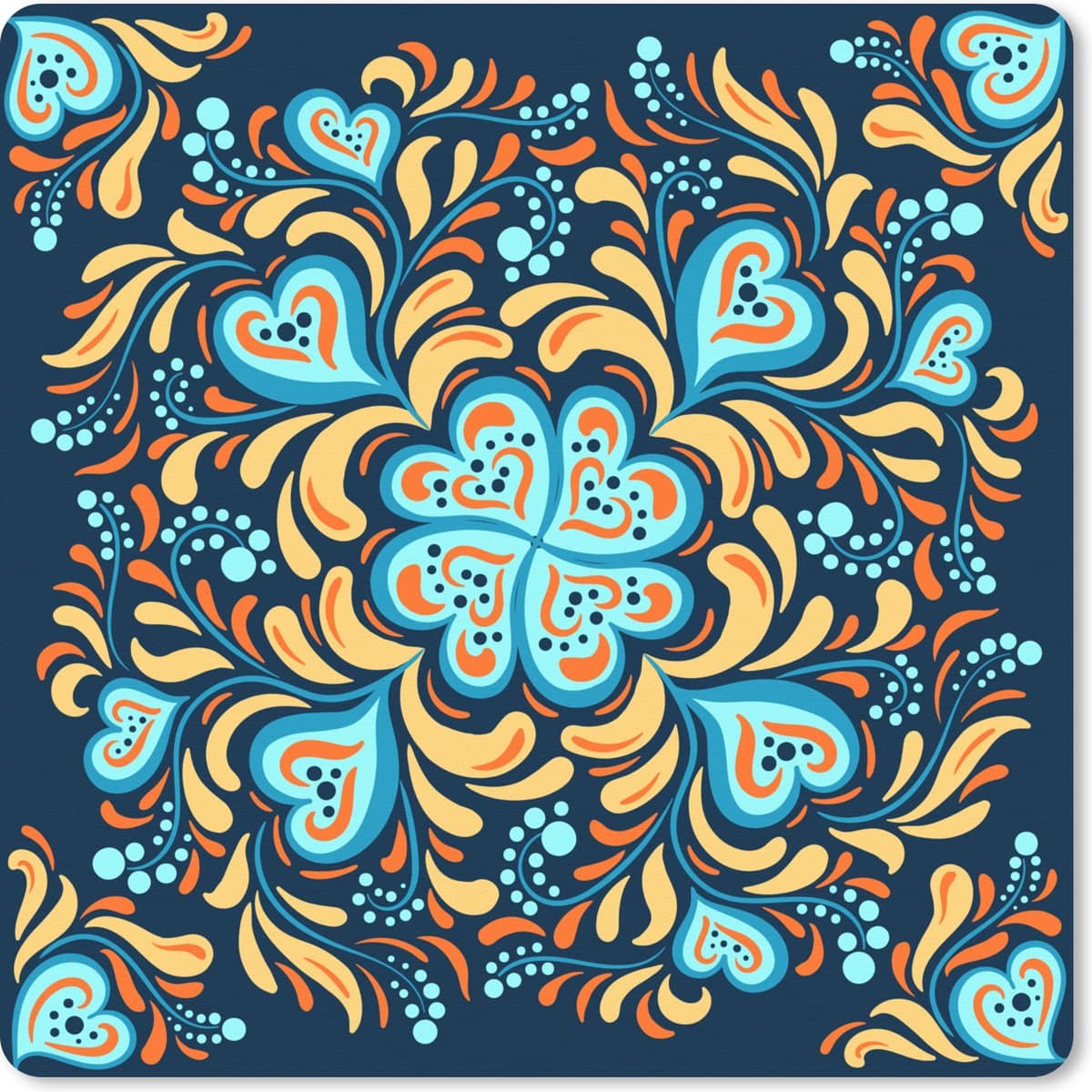 Muismat XXL 80x80 cm - Bureau onderlegger - Bureau mat Klavertje vier - Hart - Patronen - Bureaumat - Gaming mousepad xl - Bureaulegger groot - Computer deskmat