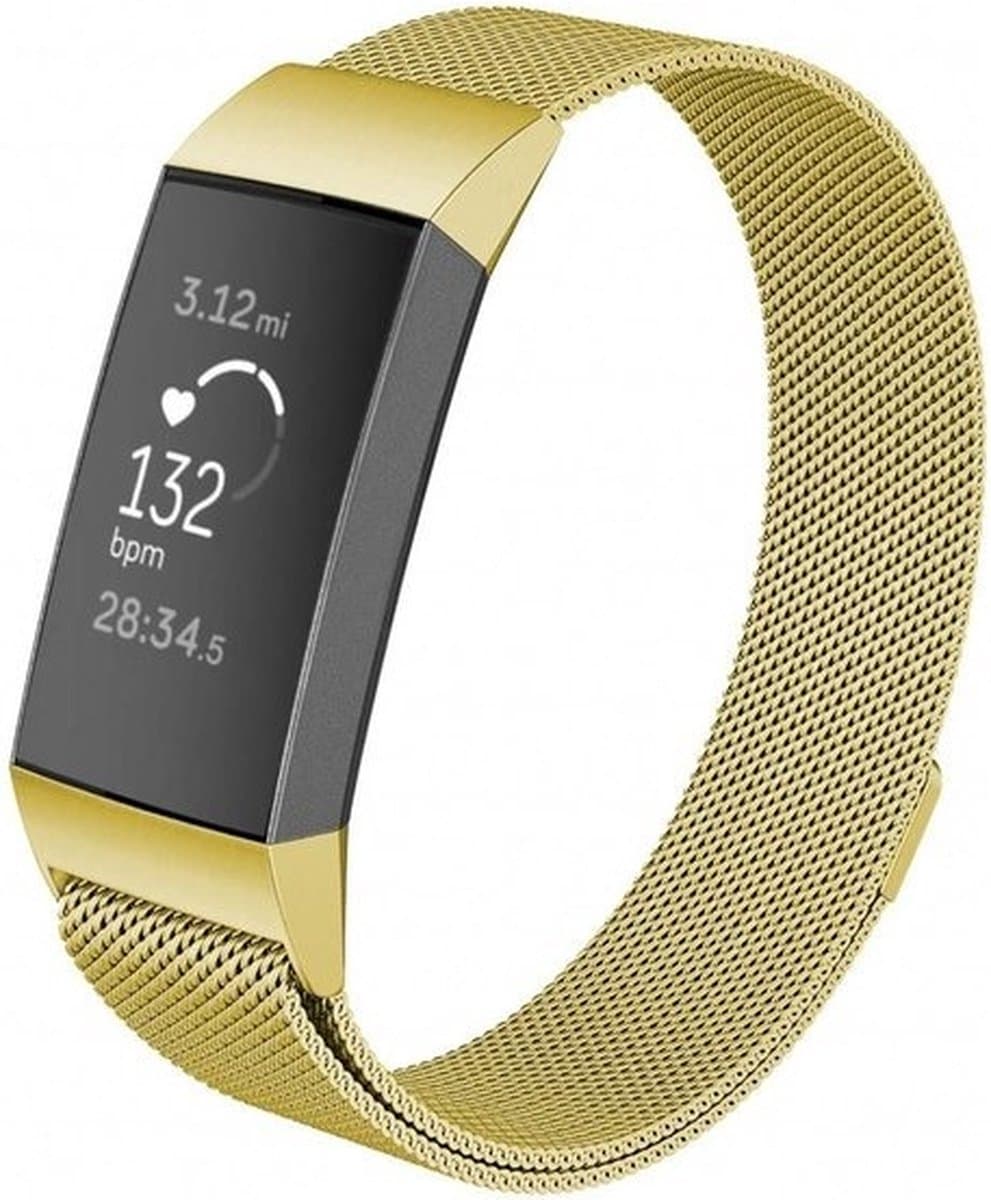 Fitbit Charge 3 Milanese bandje (goud) - Afmetingen: Maat S