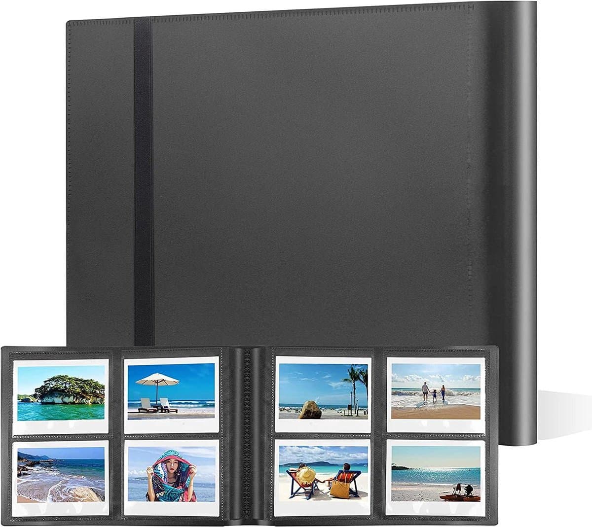 160-pocket fotoboekje - geschikt voor instantcamera's - zwart